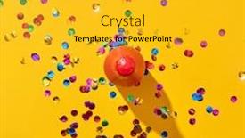  Presentation with bottle red wine - Cool new presentation with decorative-red-painted-bottle backdrop and a gold colored foreground