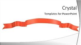  Presentation with bank - Slides consisting of decorative red ribbon banner background and a white colored foreground