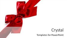  Presentation with satin - Audience pleasing PPT theme consisting of decorative red satin bow isolated backdrop and a  colored foreground