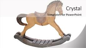  Presentation with white horse - Cool new PPT layouts with decorative rocking horse isolated backdrop and a white colored foreground
