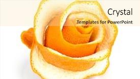  Presentation with orange peel isolated - Cool new PPT layouts with decorative rose from dry orange backdrop and a blonde colored foreground