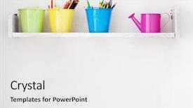  Presentation with interior - Beautiful slides featuring decorative shelf on white wall backdrop and a white colored foreground