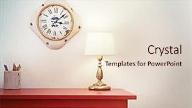  Presentation with room - Beautiful theme featuring decorative things - room interior with red wooden backdrop and a lemonade colored foreground