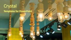  Presentation with wooden lighting - Amazing slides having decorative vintage edison light bulbs backdrop and a tawny brown colored foreground