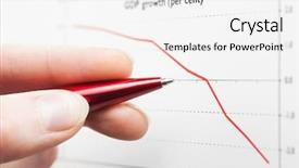  Presentation with financial analysis - Presentation design having decrease - financial graphs analysis background and a white colored foreground