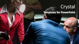  Presentation with confession - Slide deck enhanced with dedicated-female-prosecutor-holding background and a wine colored foreground