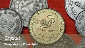  Presentation with 50th - Cool new PPT theme with dedicated to the 50th anniversary backdrop and a coral colored foreground