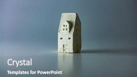  Presentation with deed - Slide set having deed - house made of white clay background and a gray colored foreground