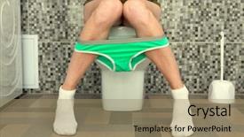  Presentation with toilet - Slide deck having deed - part of the woman who background and a coral colored foreground