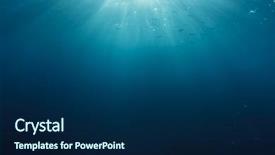  Presentation with deep sea - Beautiful presentation theme featuring deep - underwater blue background in sea backdrop and a navy blue colored foreground