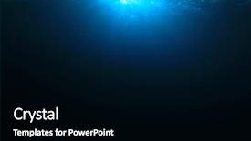  Presentation with deep ocean - Audience pleasing presentation theme consisting of deep - underwater ocean blue background photo backdrop and a black colored foreground