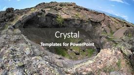  Presentation with lava - Amazing theme having deep abyss in 1832 ancient lava cooled around egitto mount in etna park sicily backdrop and a dark gray colored foreground