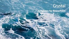  Presentation with deep ocean - Cool new presentation theme with deep blue ominous ocean water backdrop and a teal colored foreground