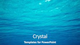  Presentation with deep sea - Colorful presentation design enhanced with deep blue sea - underwater scene with copy space backdrop and a gray colored foreground