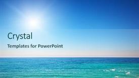  Presentation with deep ocean - Cool new presentation theme with deep blue sea at day backdrop and a light blue colored foreground