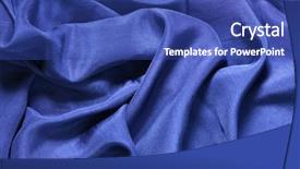  Presentation with blue waves - Audience pleasing theme consisting of deep blue silk texture background backdrop and a  colored foreground