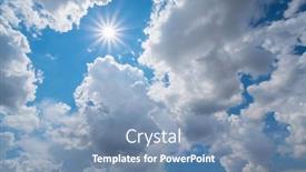  Presentation with deep blue - PPT theme featuring deep-blue-sky-and-sun background and a seafoam green colored foreground