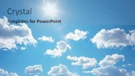  Presentation with deep blue - Presentation design enhanced with deep-blue-sky-and-sun background and a light blue colored foreground