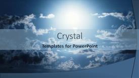  Presentation with deep blue - Slide deck enhanced with deep-blue-sky-and-sun background and a light blue colored foreground