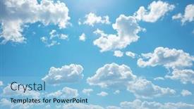  Presentation with deep blue - PPT theme featuring deep-blue-sky-at-day background and a light blue colored foreground