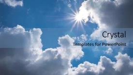  Presentation with deep blue - Amazing presentation theme having deep blue sky composition of nature backdrop and a teal colored foreground