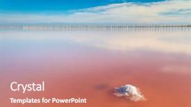  Presentation with color pink - Audience pleasing PPT theme consisting of deep blue sky minimalist backdrop and a coral colored foreground