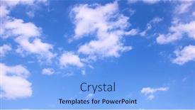  Presentation with deep blue - Presentation featuring deep-blue-sky-with-clouds background and a light blue colored foreground