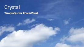  Presentation with deep blue - Slide set with deep blue sky with white heap clouds may be used as background square cropping background and a ocean colored foreground