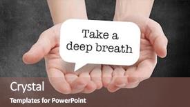  Presentation with breath - Theme consisting of deep breath written background and a  colored foreground