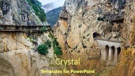  Presentation with deep - Presentation enhanced with deep-canyon-next-to-mountain background and a  colored foreground