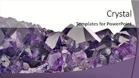  Presentation with deep - Audience pleasing slide deck consisting of deep color amethyst gemstone isolated backdrop and a cream colored foreground