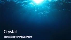  Presentation with deep dark sea - PPT theme having deep dark sea - underwater background and a navy blue colored foreground