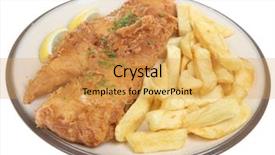  Presentation with deep - Beautiful theme featuring deep fried fish and chips backdrop and a yellow colored foreground