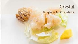  Presentation with mayonnaise - Slide deck having deep fried shrimp mayonnaise salad background and a lemonade colored foreground