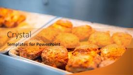  Presentation with deep - Theme with deep-fry-crispy-chicken-thigh background and a  colored foreground