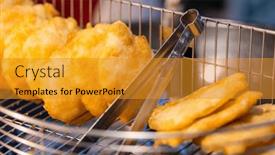  Presentation with deep - PPT layouts enhanced with deep-fry-of-the-shrimp background and a gold colored foreground
