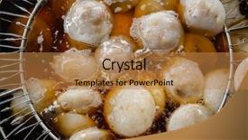  Presentation with deep - Slide deck enhanced with deep-fry taiwanese meatballs famous background and a  colored foreground