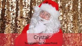  Presentation with sequin - Cool new PPT theme with deep in thought santa thinking backdrop and a  colored foreground