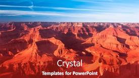  Presentation with grand canyon - PPT theme with deep-orange-sunset background and a crimson colored foreground
