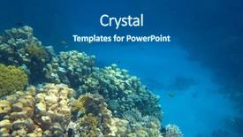  Presentation with coral reef - Presentation featuring deep sea divers - coral reef background and a dark gray colored foreground