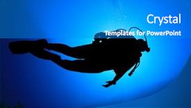  Presentation with scuba diving - Amazing presentation having deep sea divers - scuba diving underwater backdrop and a gray colored foreground