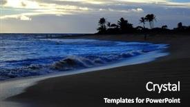  Presentation with ocean waves - Audience pleasing slide set consisting of deep sea moving - ocean waves island sky backdrop and a  colored foreground