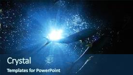  Presentation with tuna fish underwater in ocean - Beautiful presentation theme featuring deep sea moving - underwater image of fishes backdrop and a  colored foreground