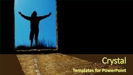  Presentation with deep - Colorful slides enhanced with deep sky objects - man in abstraction hole conceptual backdrop and a  colored foreground