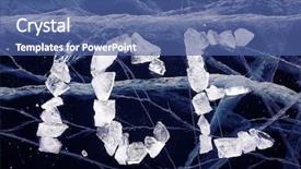  Presentation with winter ice - PPT layouts enhanced with deep sky objects - word ice made from ice background and a ocean colored foreground