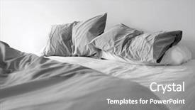  Presentation with belt bed - Slide deck having duvet cover - bedding on bed background and a gray colored foreground