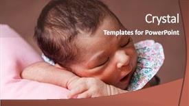  Presentation with sleeping baby - Beautiful PPT layouts featuring portrait of a cute two backdrop and a tawny brown colored foreground