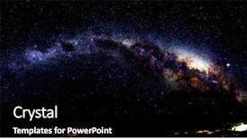  Presentation with deep - Theme featuring deep space - milky way in antarctica background and a black colored foreground