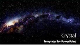  Presentation with way - Colorful slide deck enhanced with deep space - milky way in antarctica backdrop and a black colored foreground