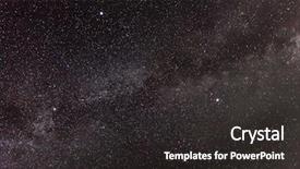  Presentation with way - Beautiful presentation theme featuring deep space - milky way in summer backdrop and a dark gray colored foreground